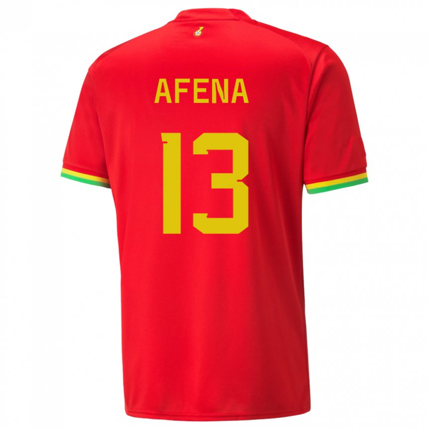 Niño Camiseta Ghana Felix Afena-gyan #13 Rojo 2ª Equipación 22-24 La Camisa Chile