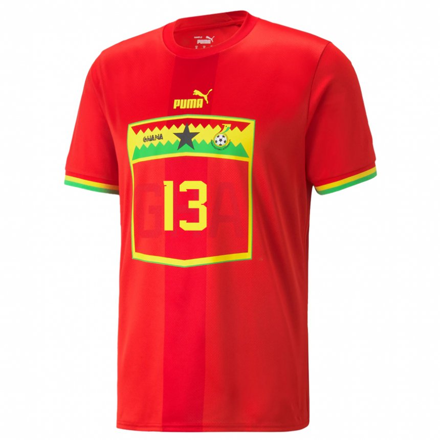 Niño Camiseta Ghana Felix Afena-gyan #13 Rojo 2ª Equipación 22-24 La Camisa Chile