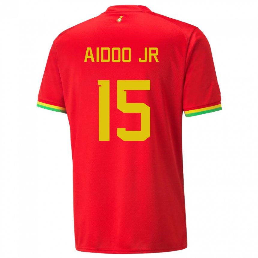 Niño Camiseta Ghana Joseph Aidoo #15 Rojo 2ª Equipación 22-24 La Camisa Chile