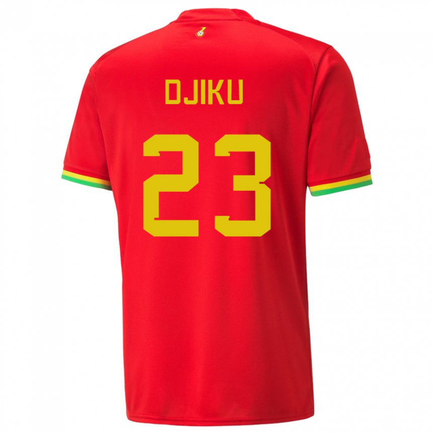 Niño Camiseta Ghana Alexander Djiku #23 Rojo 2ª Equipación 22-24 La Camisa Chile