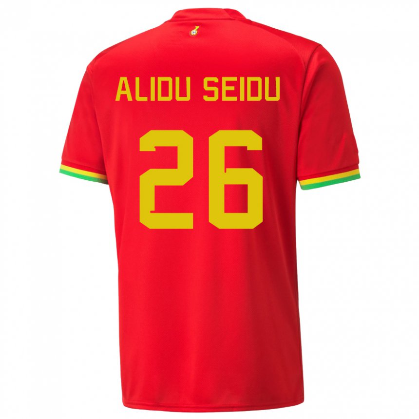 Niño Camiseta Ghana Alidu Seidu #26 Rojo 2ª Equipación 22-24 La Camisa Chile