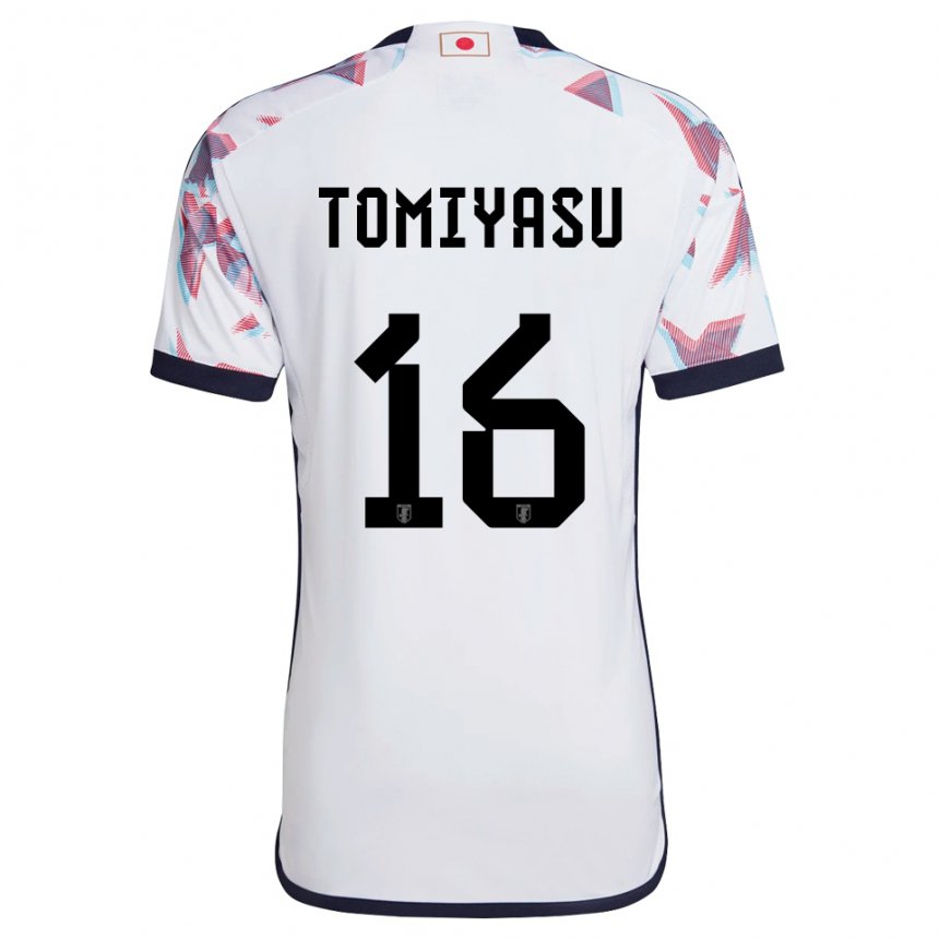 Niño Camiseta Japón Takehiro Tomiyasu #16 Blanco 2ª Equipación 22-24 La Camisa Chile