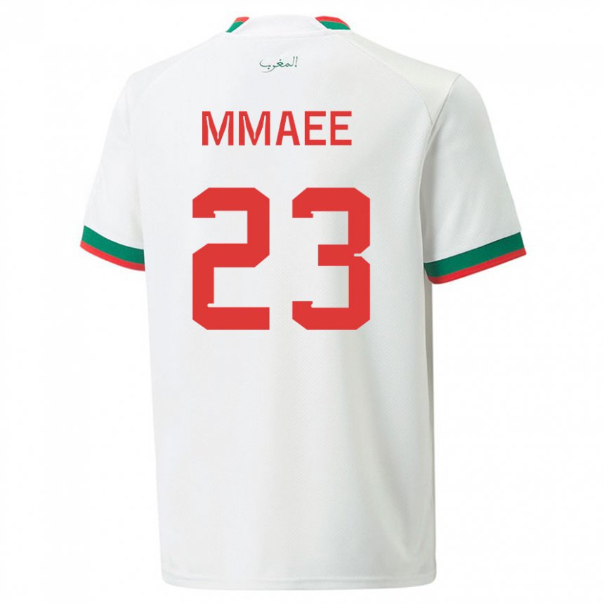 Niño Camiseta Marruecos Ryan Mmaee #23 Blanco 2ª Equipación 22-24 La Camisa Chile