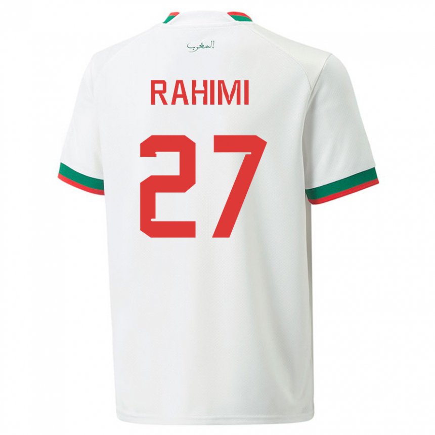 Niño Camiseta Marruecos Soufiane Rahimi #27 Blanco 2ª Equipación 22-24 La Camisa Chile