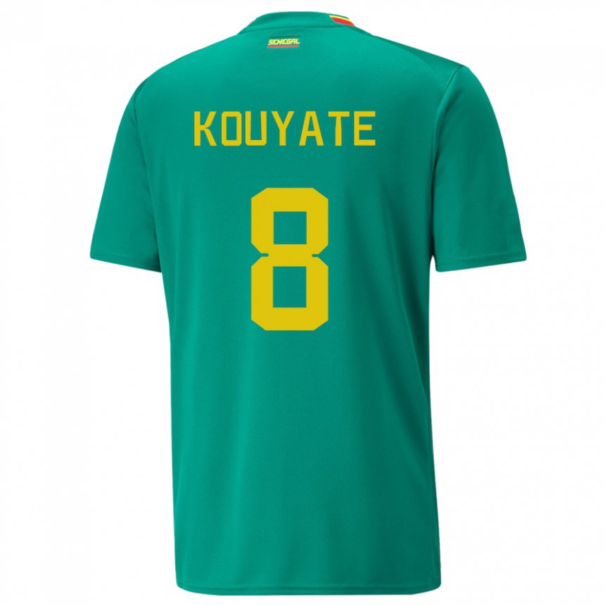 Niño Camiseta Senegal Cheikhou Kouyate #8 Verde 2ª Equipación 22-24 La Camisa Chile