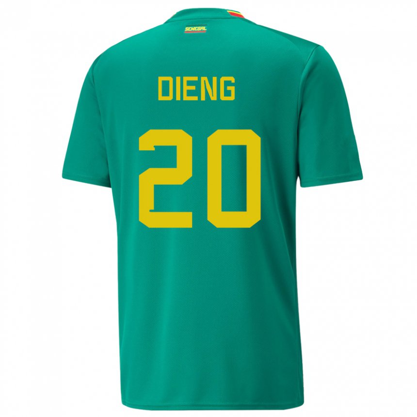 Niño Camiseta Senegal Bamba Dieng #20 Verde 2ª Equipación 22-24 La Camisa Chile