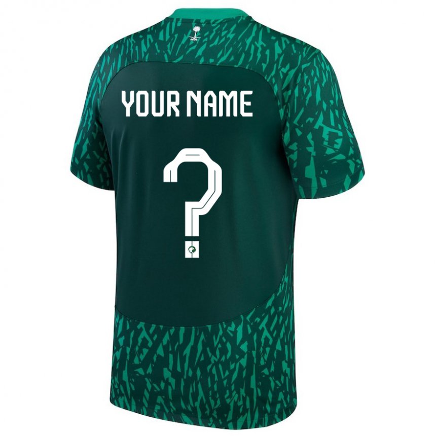 Niño Camiseta Arabia Saudita Su Nombre #0 Verde Oscuro 2ª Equipación 22-24 La Camisa Chile