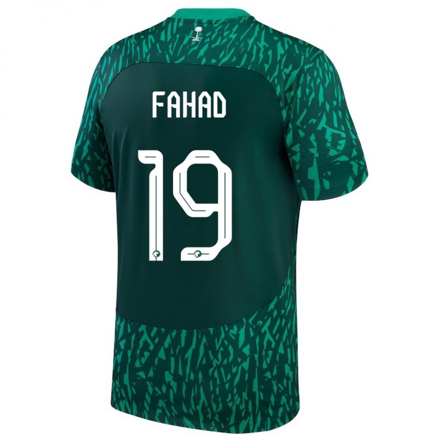 Niño Camiseta Arabia Saudita Fahad Al Muwallad #19 Verde Oscuro 2ª Equipación 22-24 La Camisa Chile