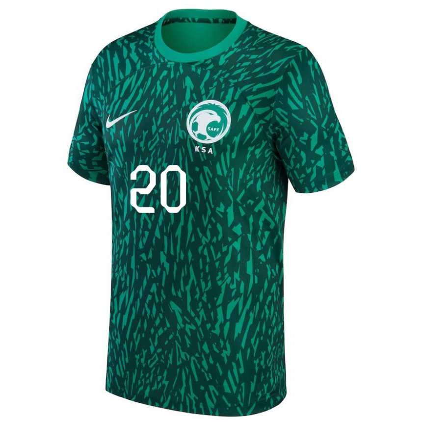 Niño Camiseta Arabia Saudita Haroune Camara #20 Verde Oscuro 2ª Equipación 22-24 La Camisa Chile