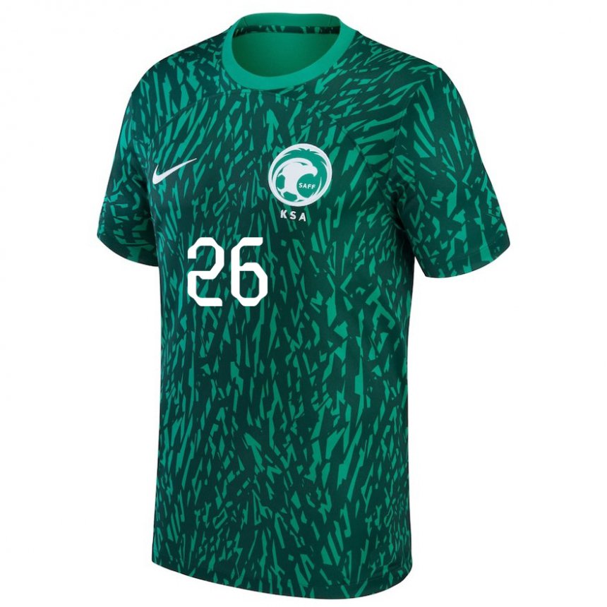 Niño Camiseta Arabia Saudita Riyadh Sharahili #26 Verde Oscuro 2ª Equipación 22-24 La Camisa Chile