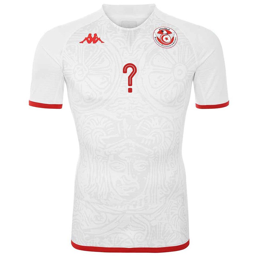 Niño Camiseta Túnez Su Nombre #0 Blanco 2ª Equipación 22-24 La Camisa Chile