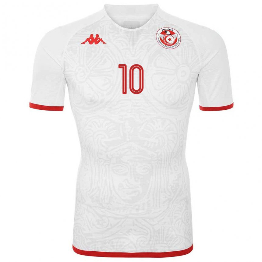 Niño Camiseta Túnez Wahbi Khazri #10 Blanco 2ª Equipación 22-24 La Camisa Chile