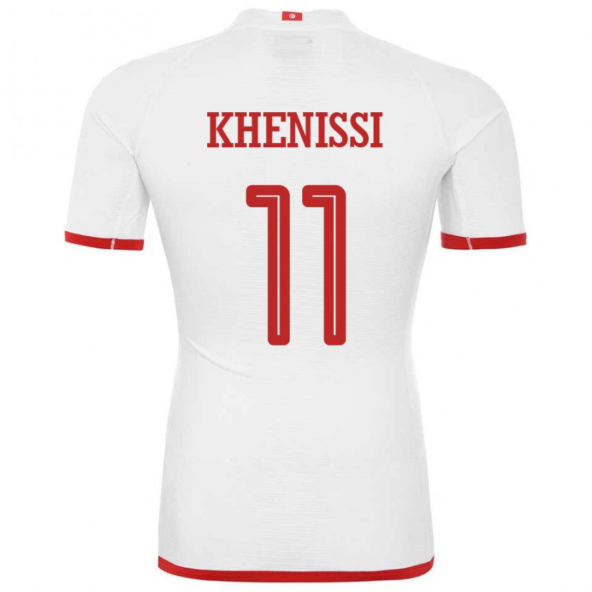 Niño Camiseta Túnez Taha Yassine Khenissi #11 Blanco 2ª Equipación 22-24 La Camisa Chile