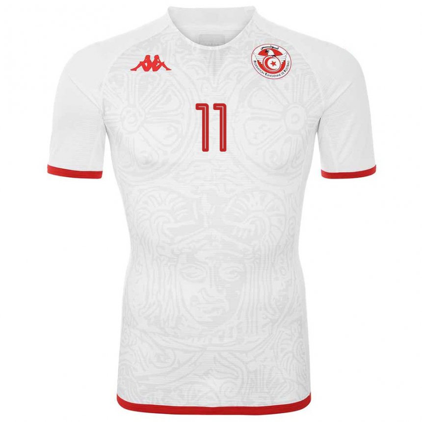 Niño Camiseta Túnez Taha Yassine Khenissi #11 Blanco 2ª Equipación 22-24 La Camisa Chile