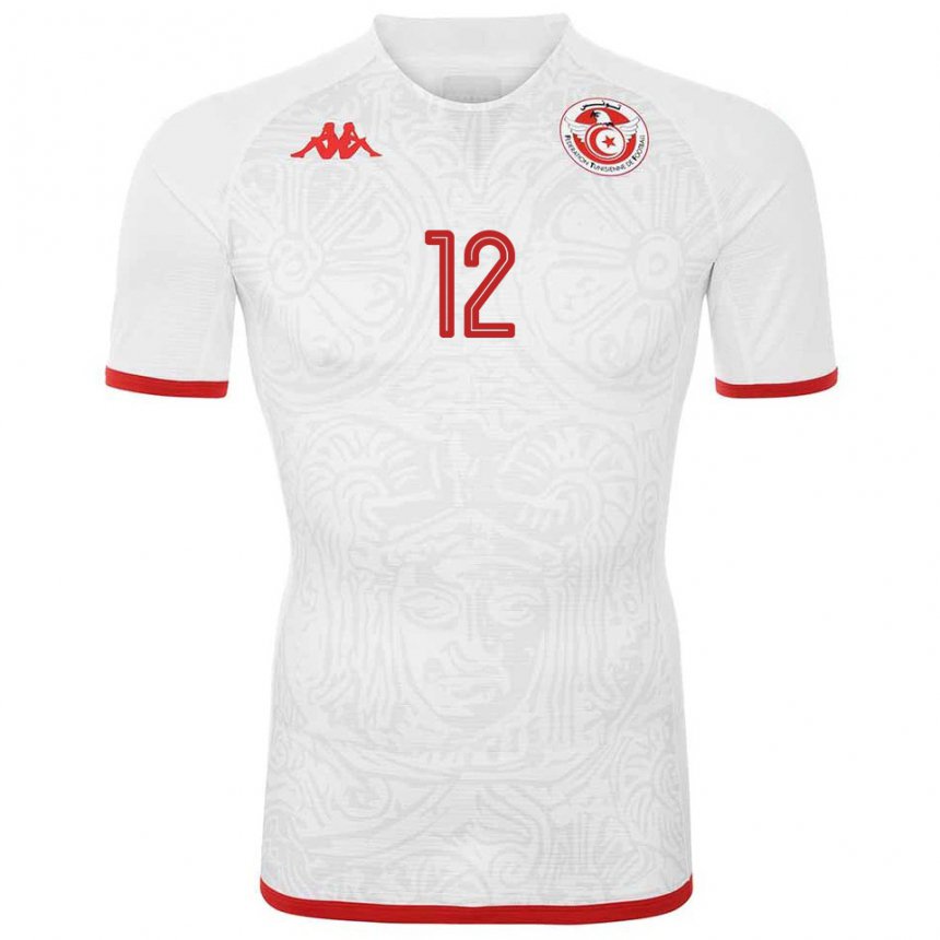 Niño Camiseta Túnez Ali Maaloul #12 Blanco 2ª Equipación 22-24 La Camisa Chile