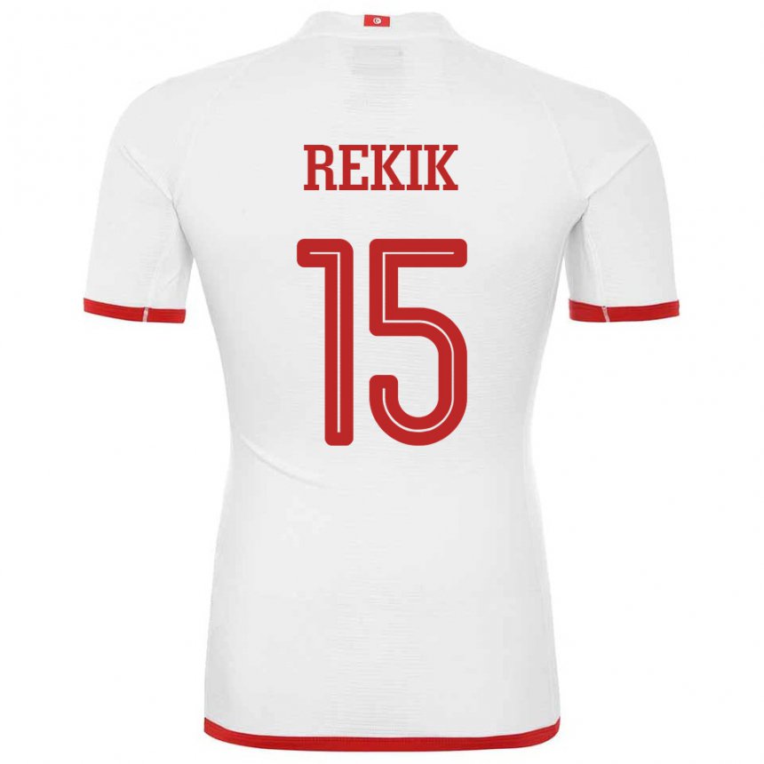 Niño Camiseta Túnez Omar Rekik #15 Blanco 2ª Equipación 22-24 La Camisa Chile