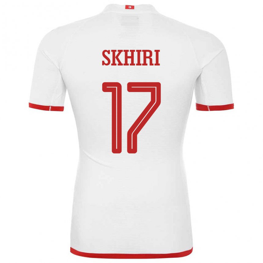 Niño Camiseta Túnez Ellyes Skhiri #17 Blanco 2ª Equipación 22-24 La Camisa Chile