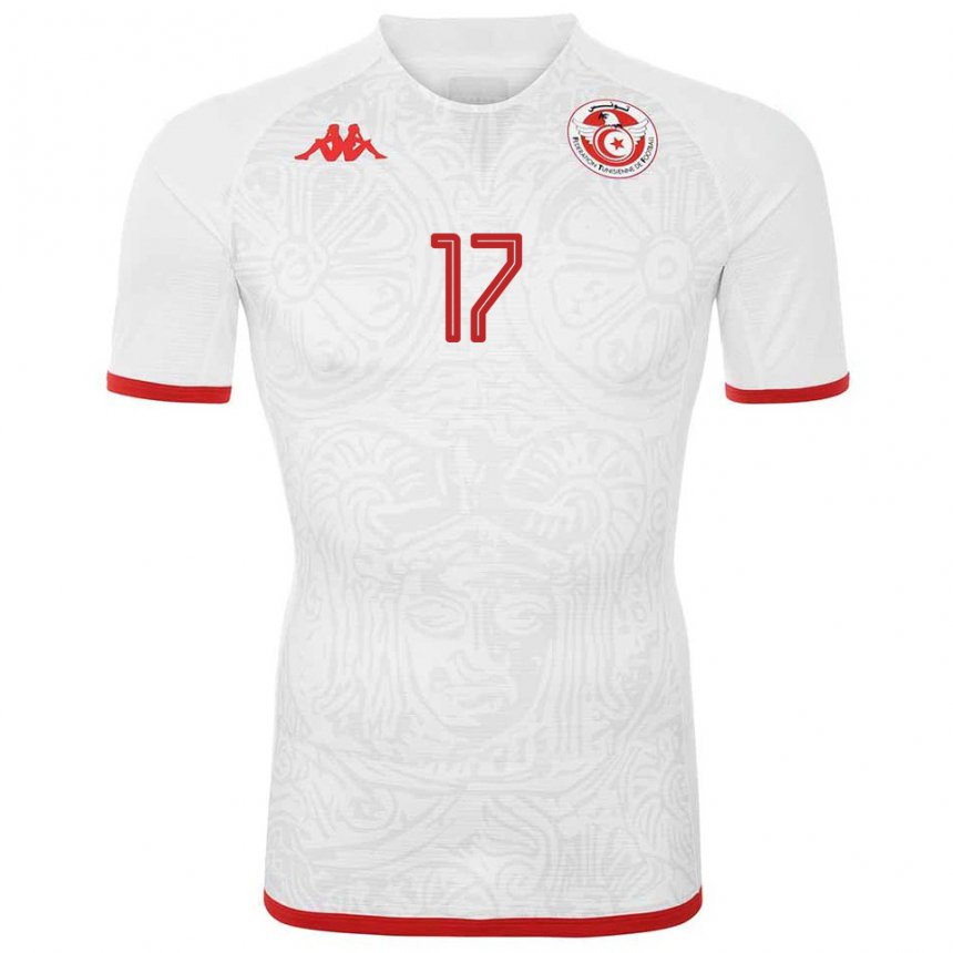 Niño Camiseta Túnez Ellyes Skhiri #17 Blanco 2ª Equipación 22-24 La Camisa Chile