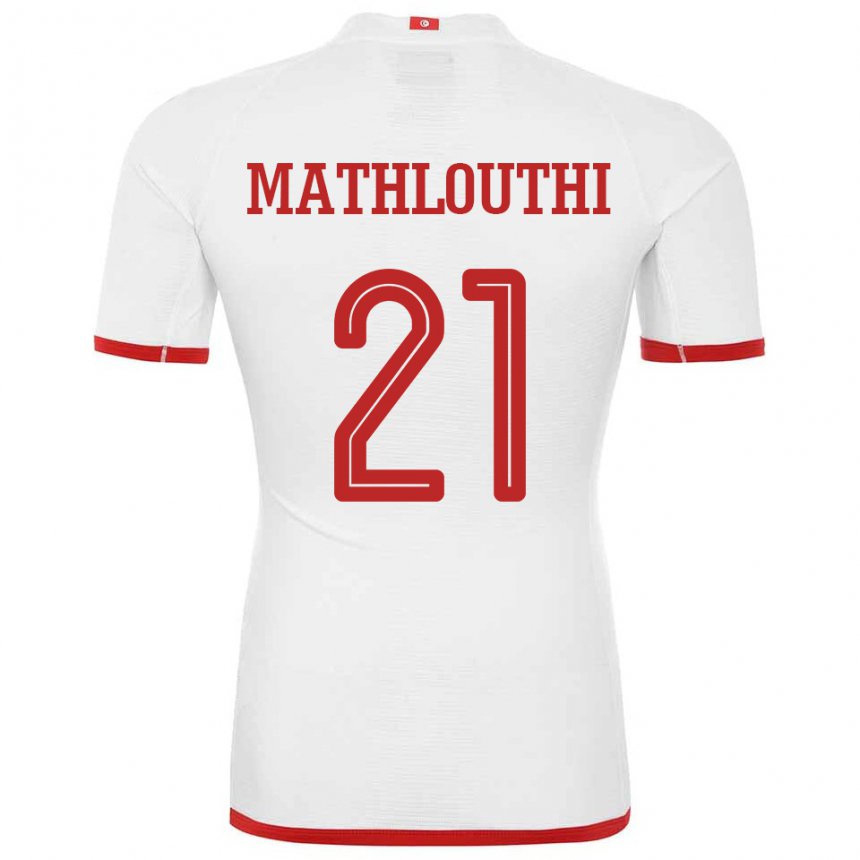 Niño Camiseta Túnez Hamza Mathlouthi #21 Blanco 2ª Equipación 22-24 La Camisa Chile