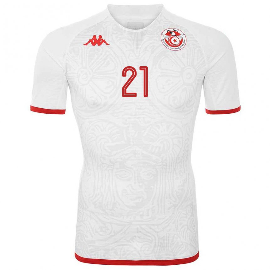 Niño Camiseta Túnez Hamza Mathlouthi #21 Blanco 2ª Equipación 22-24 La Camisa Chile