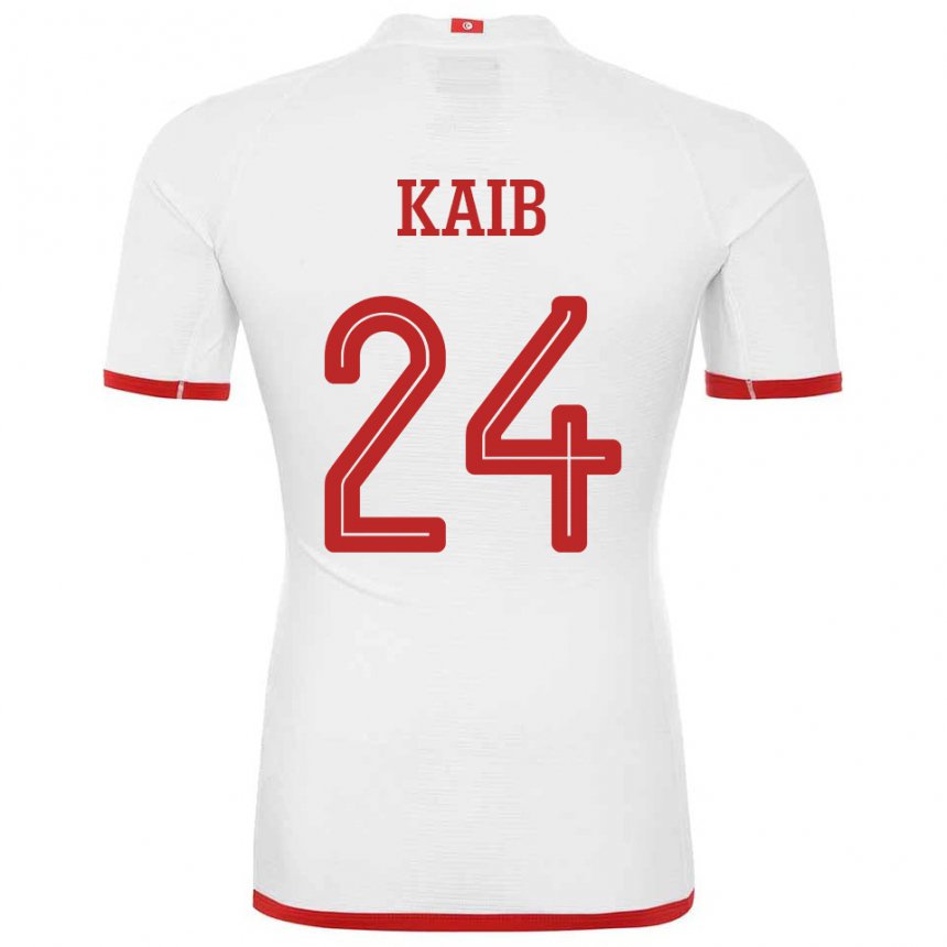 Niño Camiseta Túnez Rami Kaib #24 Blanco 2ª Equipación 22-24 La Camisa Chile