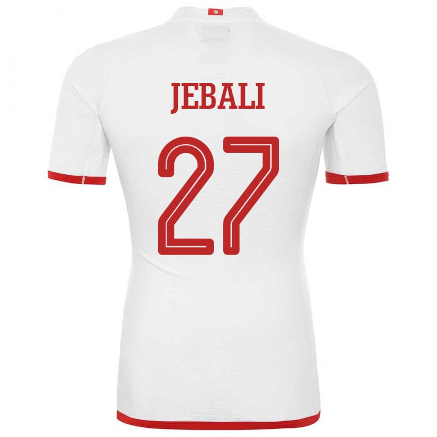 Niño Camiseta Túnez Issam Jebali #27 Blanco 2ª Equipación 22-24 La Camisa Chile