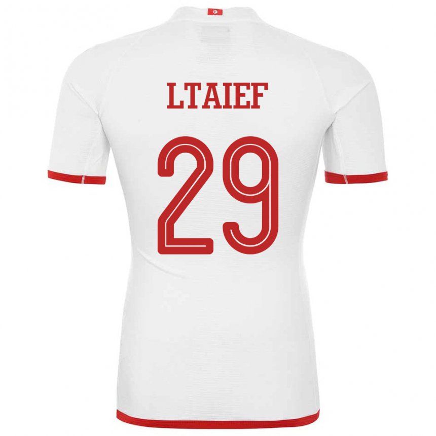 Niño Camiseta Túnez Sayfallah Ltaief #29 Blanco 2ª Equipación 22-24 La Camisa Chile