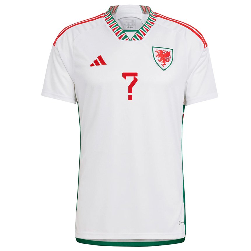 Niño Camiseta Gales Su Nombre #0 Blanco 2ª Equipación 22-24 La Camisa Chile