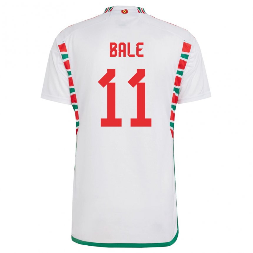 Niño Camiseta Gales Gareth Bale #11 Blanco 2ª Equipación 22-24 La Camisa Chile