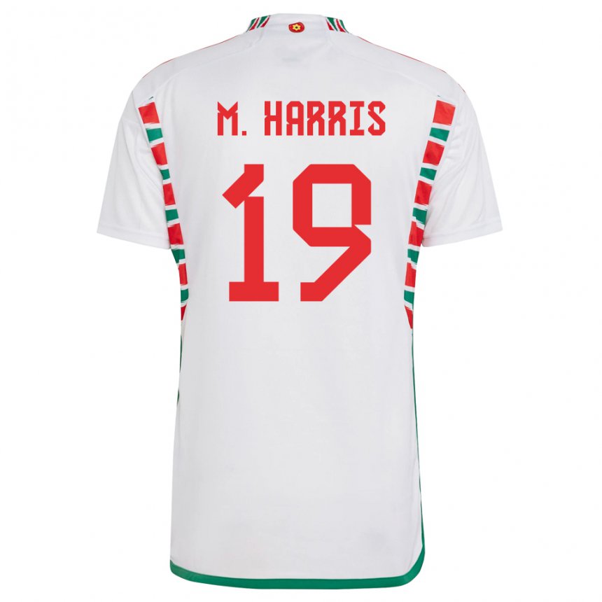 Niño Camiseta Gales Mark Harris #19 Blanco 2ª Equipación 22-24 La Camisa Chile