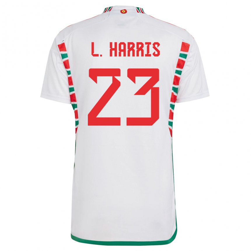 Niño Camiseta Gales Luke Harris #23 Blanco 2ª Equipación 22-24 La Camisa Chile