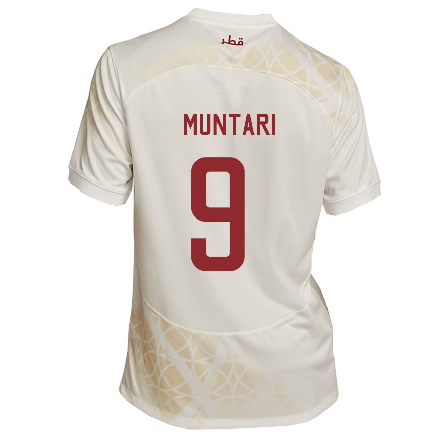 Niño Camiseta Catar Mohammed Muntari #9 Beis Dorado 2ª Equipación 22-24 La Camisa Chile