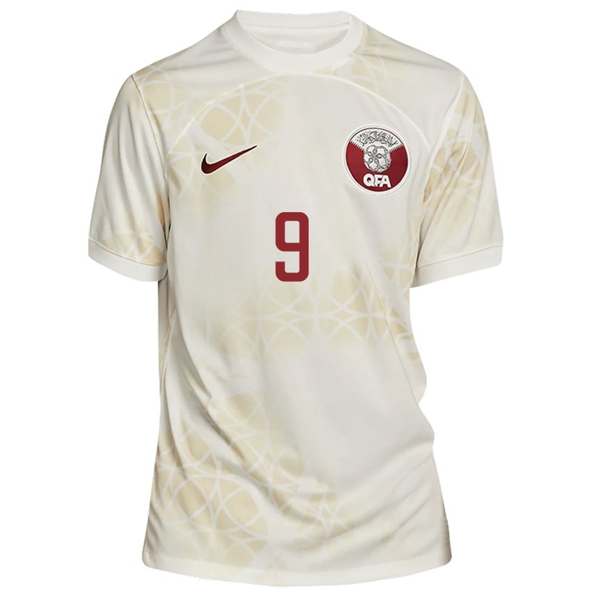 Niño Camiseta Catar Mohammed Muntari #9 Beis Dorado 2ª Equipación 22-24 La Camisa Chile