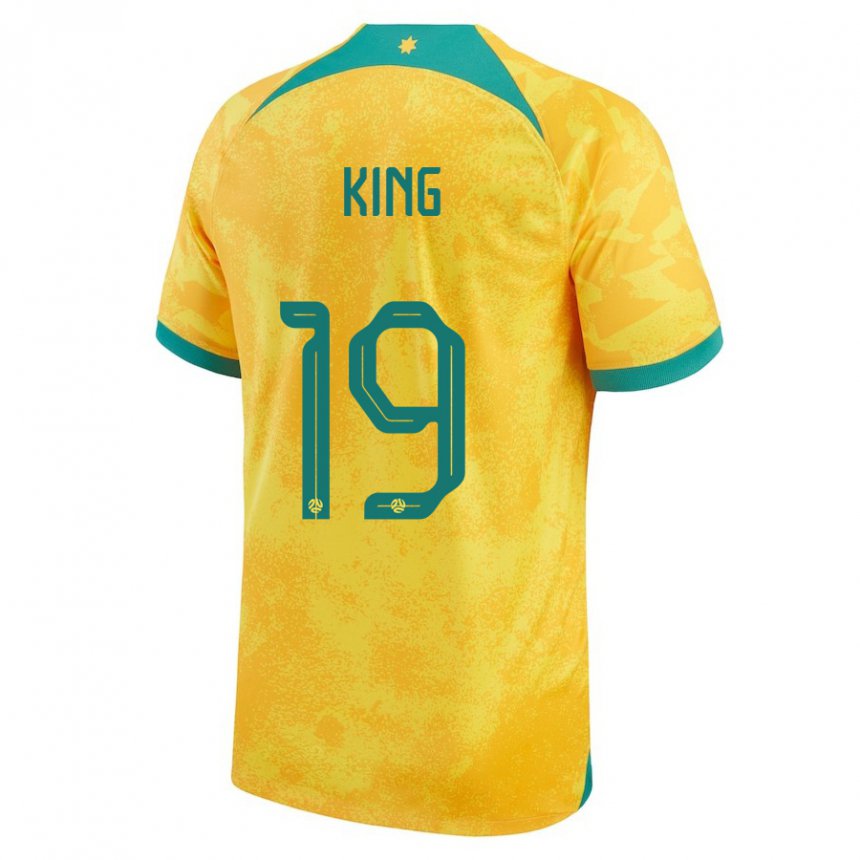 Hombre Camiseta Australia Joel King #19 Dorado 1ª Equipación 22-24 La Camisa Chile