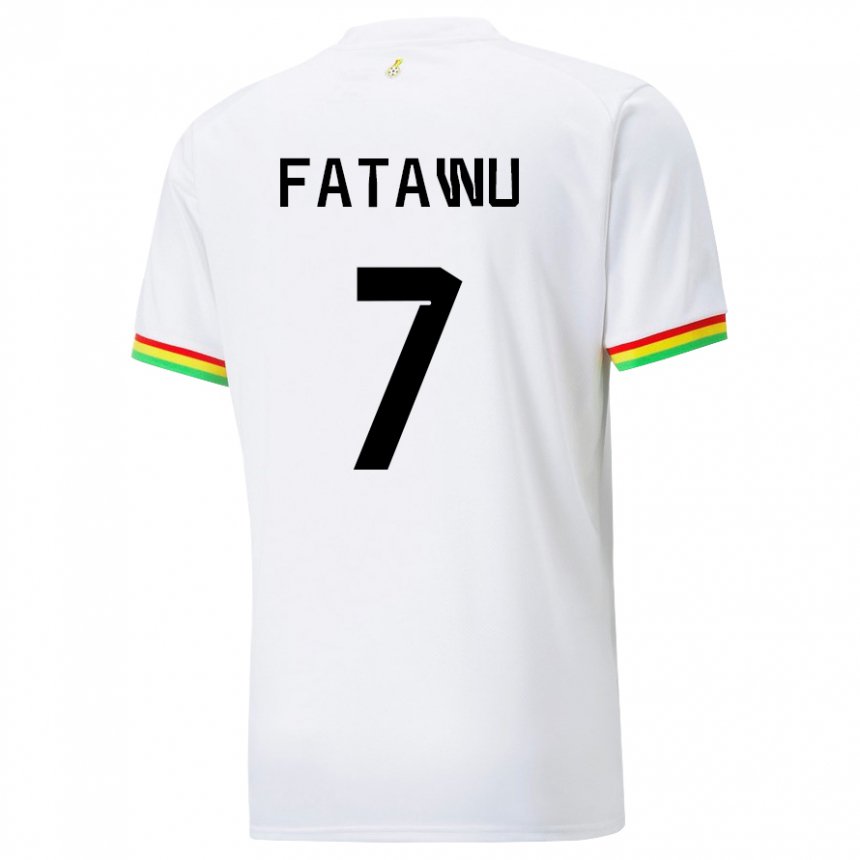 Hombre Camiseta Ghana Issahaku Fatawu #7 Blanco 1ª Equipación 22-24 La Camisa Chile
