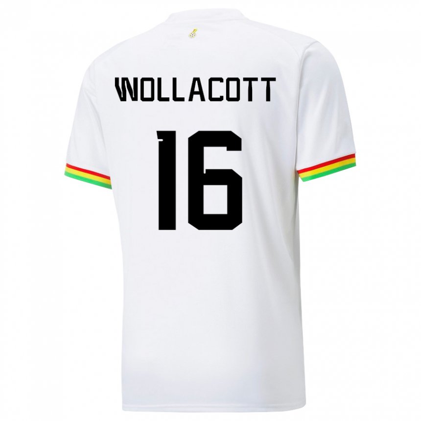 Hombre Camiseta Ghana Joe Wollacott #16 Blanco 1ª Equipación 22-24 La Camisa Chile