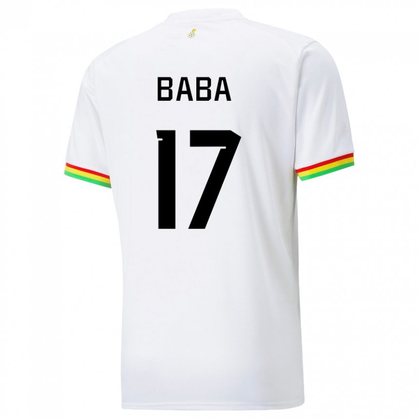 Hombre Camiseta Ghana Abdul-rahman Baba #17 Blanco 1ª Equipación 22-24 La Camisa Chile