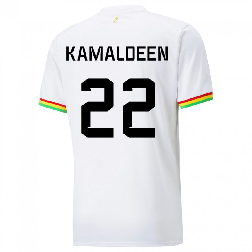 Hombre Camiseta Ghana Kamaldeen Sulemana #22 Blanco 1ª Equipación 22-24 La Camisa Chile