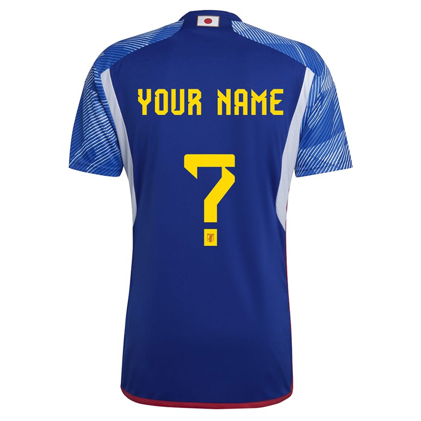 Hombre Camiseta Japón Su Nombre #0 Azul Real 1ª Equipación 22-24 La Camisa Chile