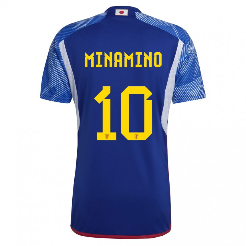 Hombre Camiseta Japón Takumi Minamino #10 Azul Real 1ª Equipación 22-24 La Camisa Chile