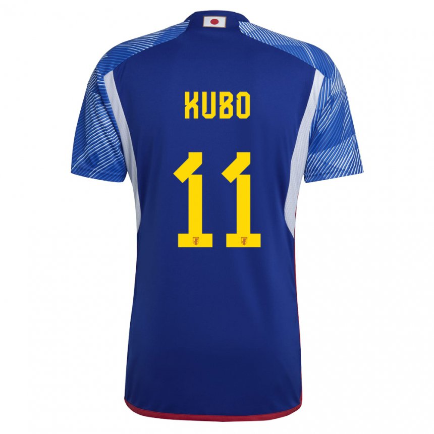 Hombre Camiseta Japón Takefusa Kubo #11 Azul Real 1ª Equipación 22-24 La Camisa Chile