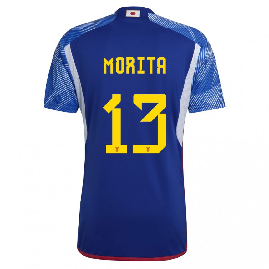 Hombre Camiseta Japón Hidemasa Morita #13 Azul Real 1ª Equipación 22-24 La Camisa Chile