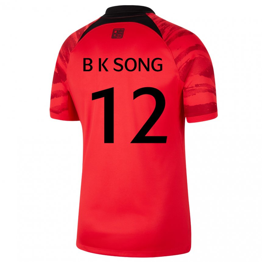 Hombre Camiseta Corea Del Sur Bum-keun Song #12 Rojo Volver 1ª Equipación 22-24 La Camisa Chile