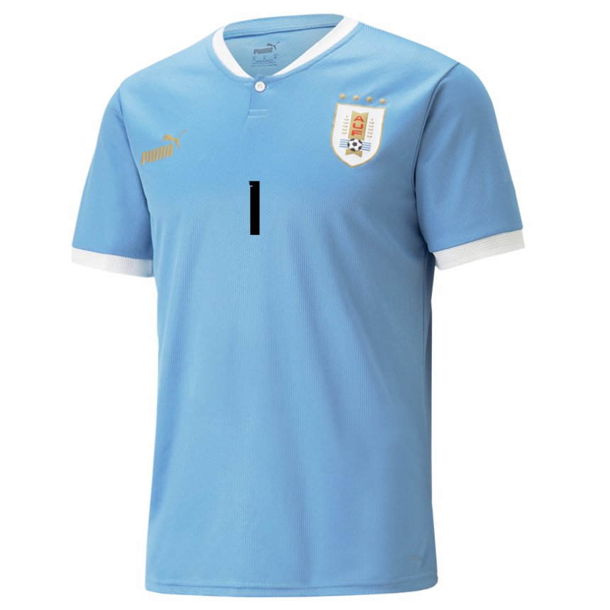 Hombre Camiseta Uruguay Fernando Muslera #1 Azul 1ª Equipación 22-24 La Camisa Chile