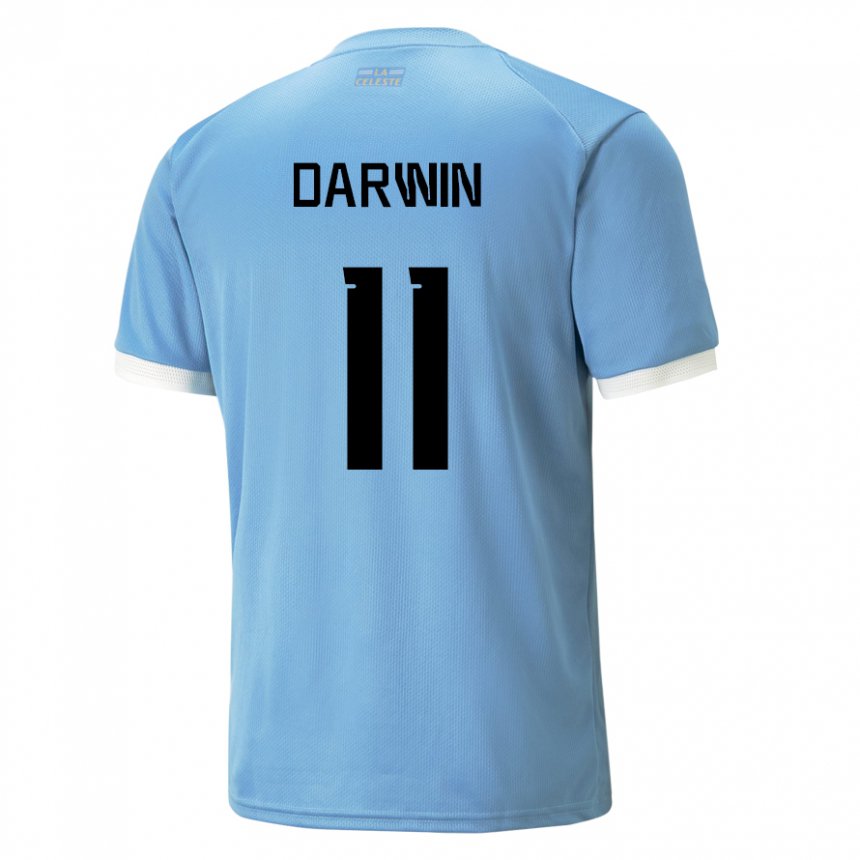 Hombre Camiseta Uruguay Darwin Nunez #11 Azul 1ª Equipación 22-24 La Camisa Chile