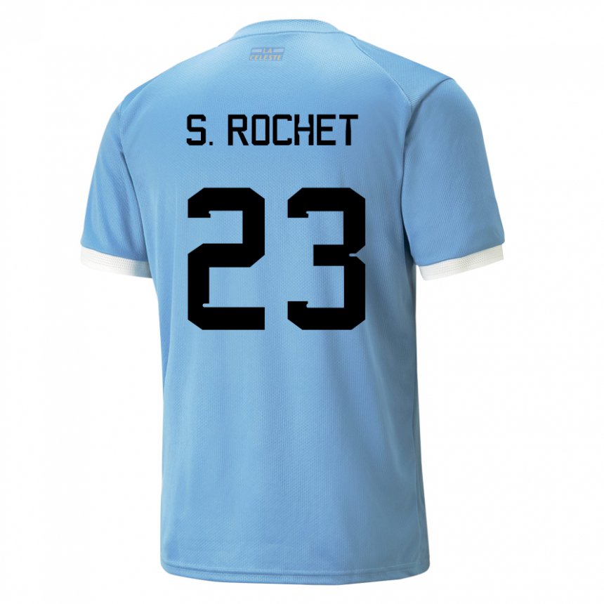 Hombre Camiseta Uruguay Sergio Rochet #23 Azul 1ª Equipación 22-24 La Camisa Chile