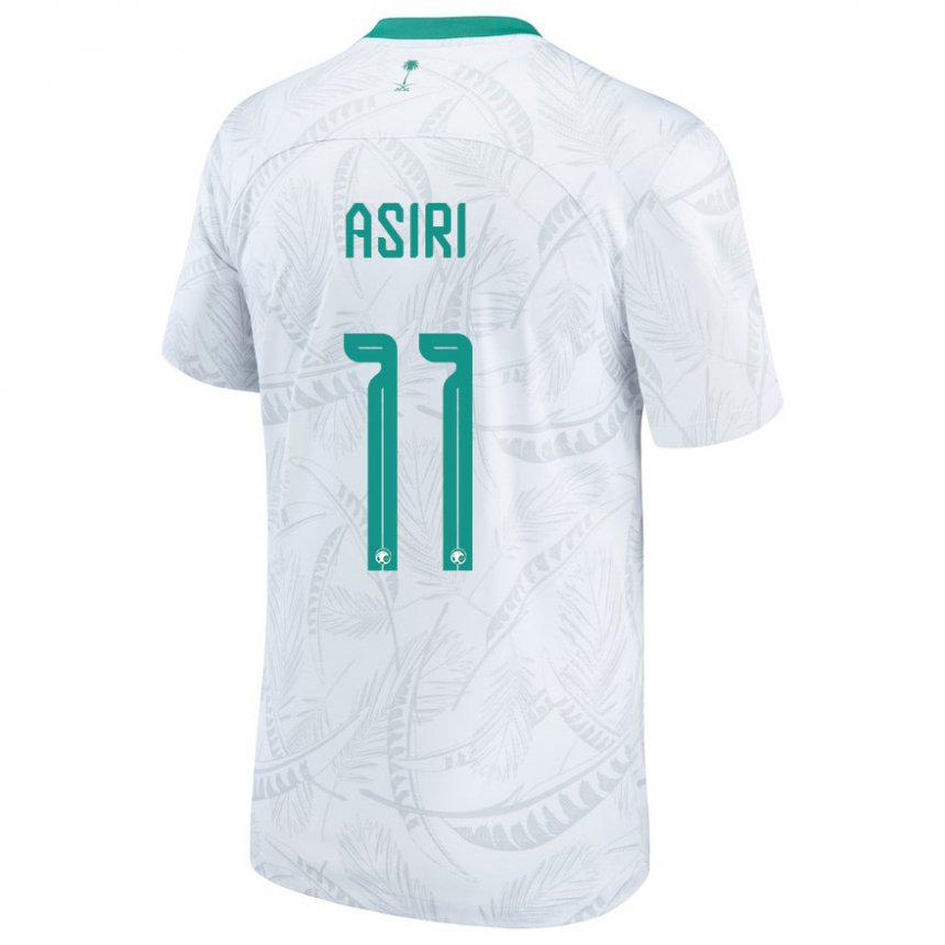 Hombre Camiseta Arabia Saudita Haitham Asiri #11 Blanco 1ª Equipación 22-24 La Camisa Chile