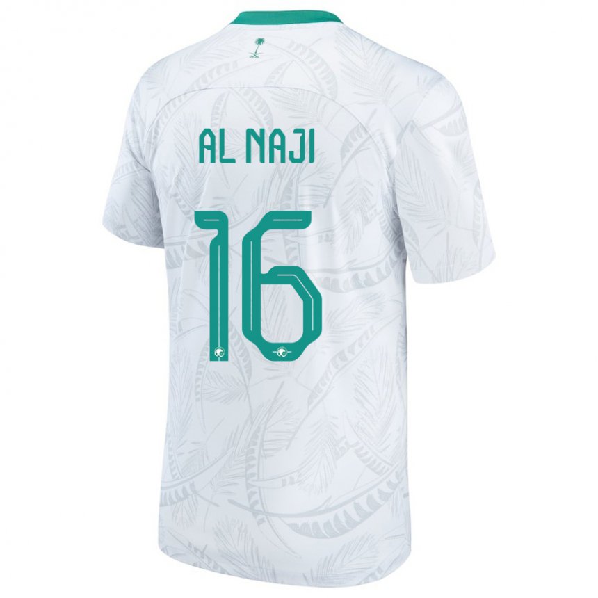 Hombre Camiseta Arabia Saudita Sami Al Naji #16 Blanco 1ª Equipación 22-24 La Camisa Chile