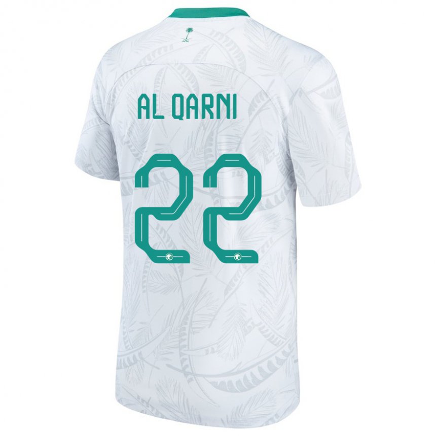 Hombre Camiseta Arabia Saudita Fawaz Al Qarni #22 Blanco 1ª Equipación 22-24 La Camisa Chile