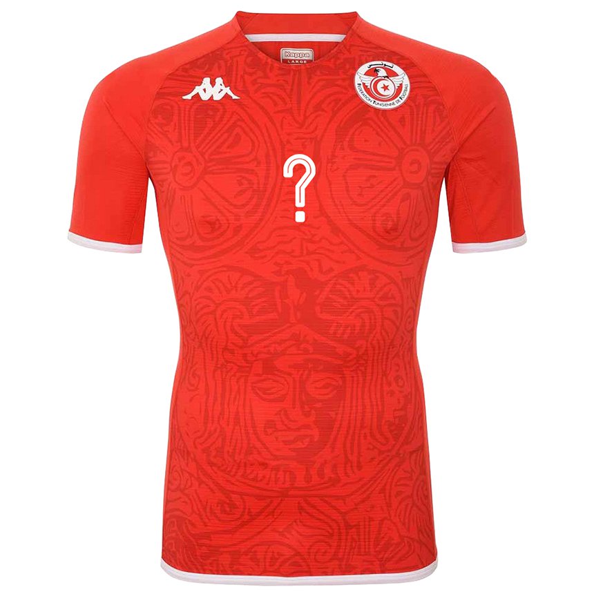 Hombre Camiseta Túnez Su Nombre #0 Rojo 1ª Equipación 22-24 La Camisa Chile